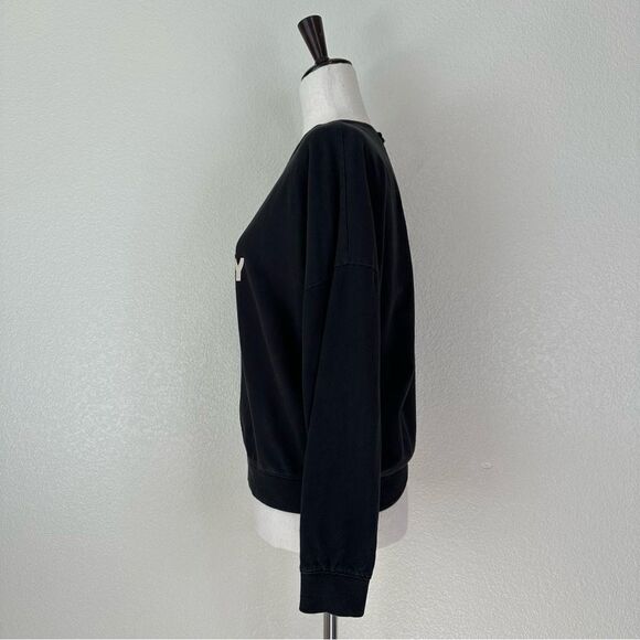 Zara Trafaluc Black Crewneck Long Sleeves Sweatshirt, Sz Small - Picture 5 of 13